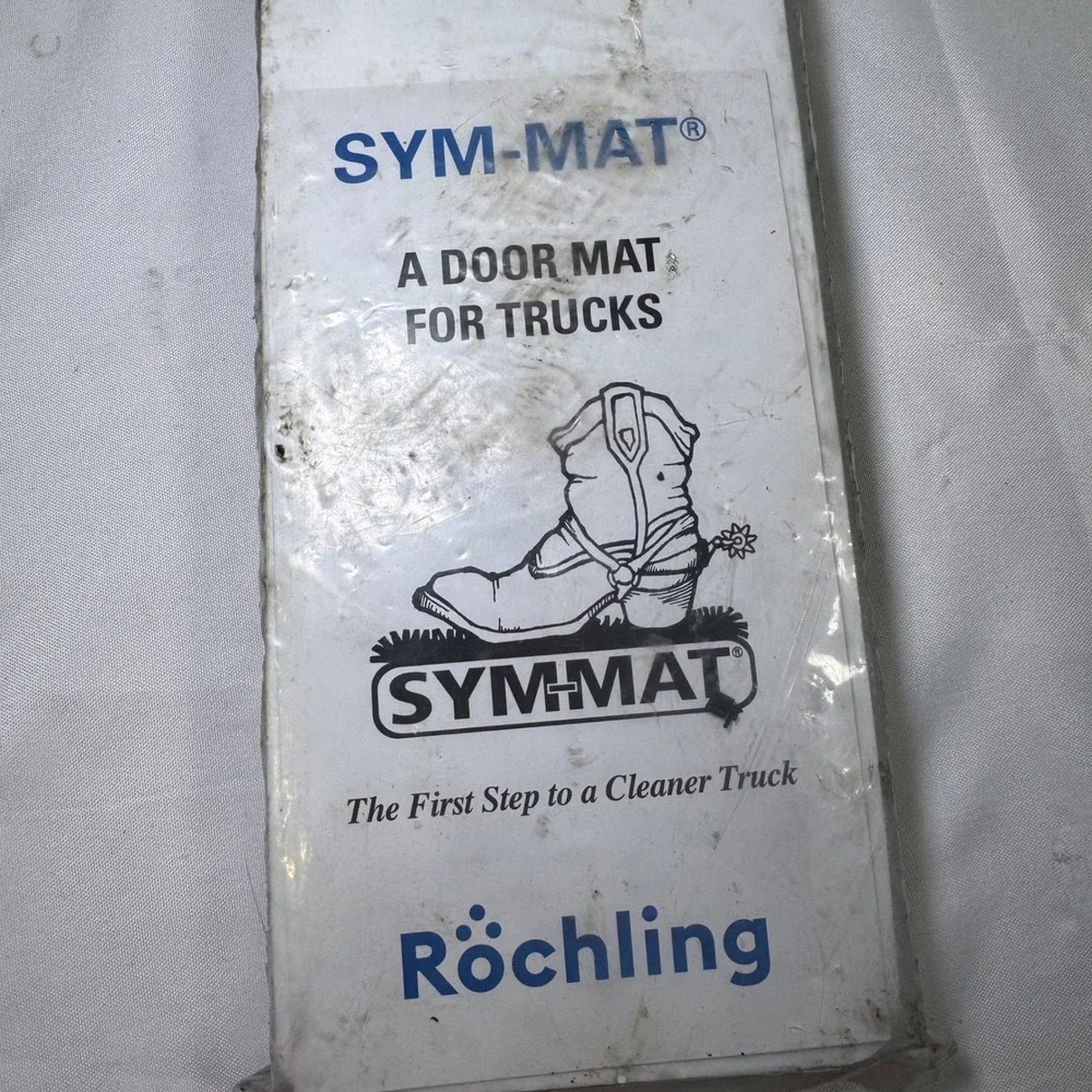 Rochling SYM-MAT Jr Truck Door Mat Step Rail Boot Scraper Black 105844 NOS